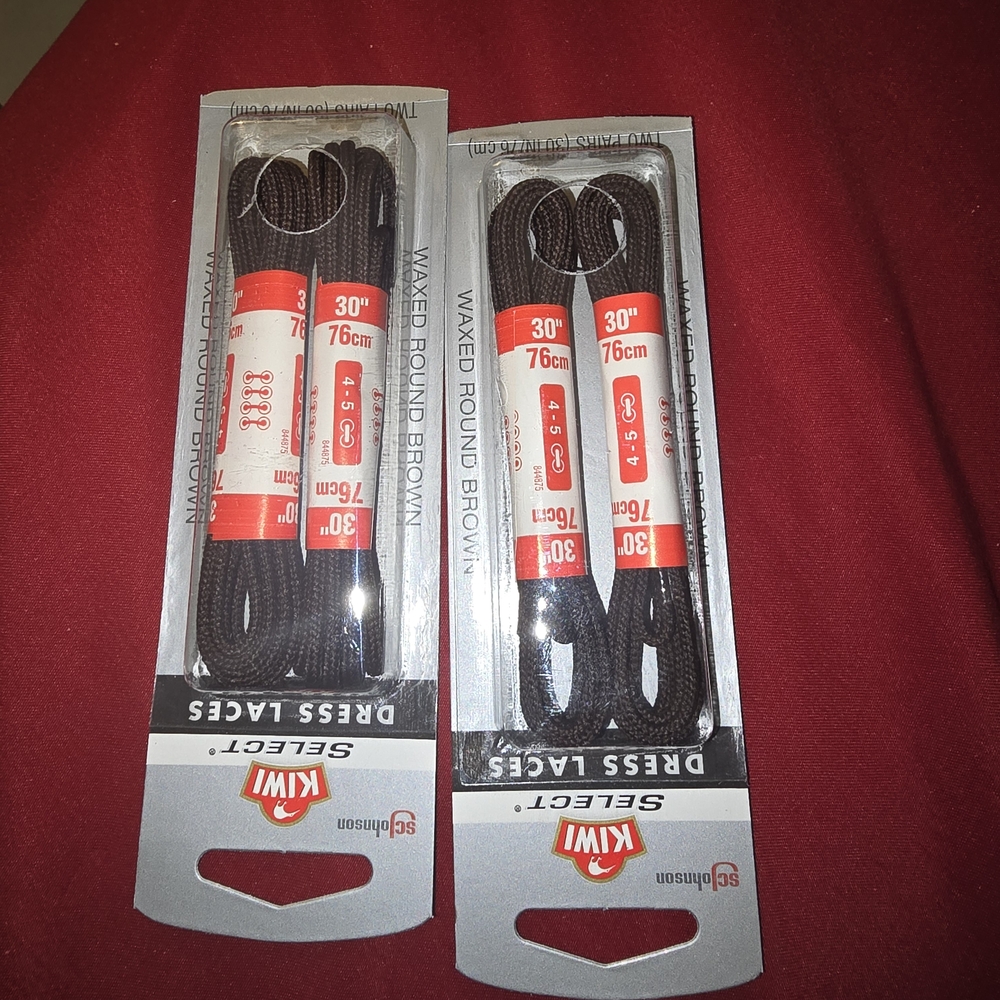 Kiwi Brown Waxed Dress Shoelaces